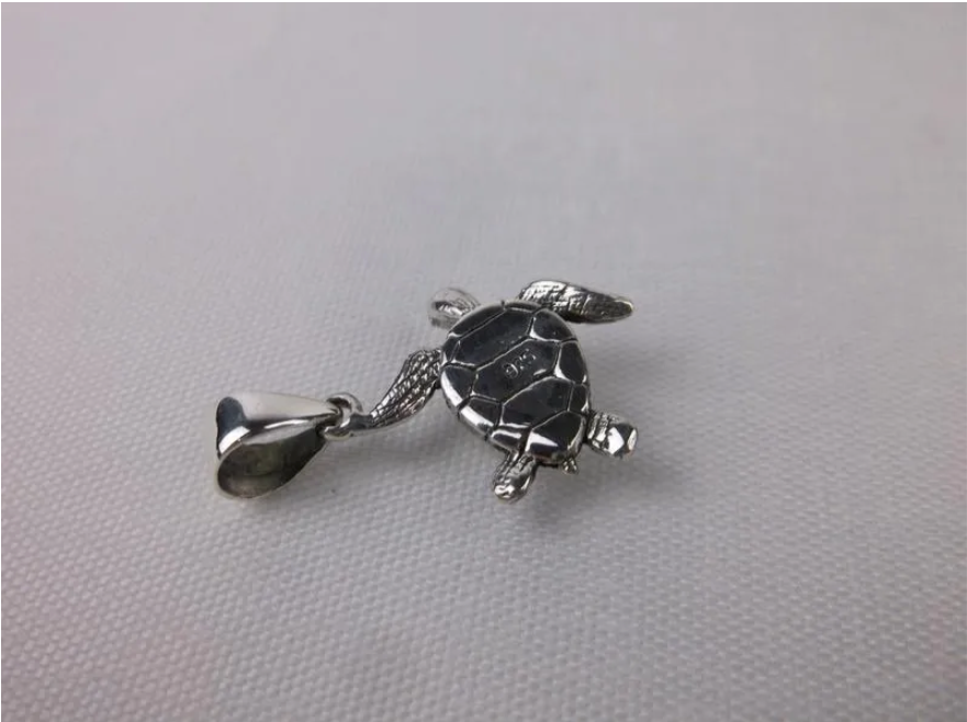 Mint Vintage Sterling Silver Sea Turtle Pendant