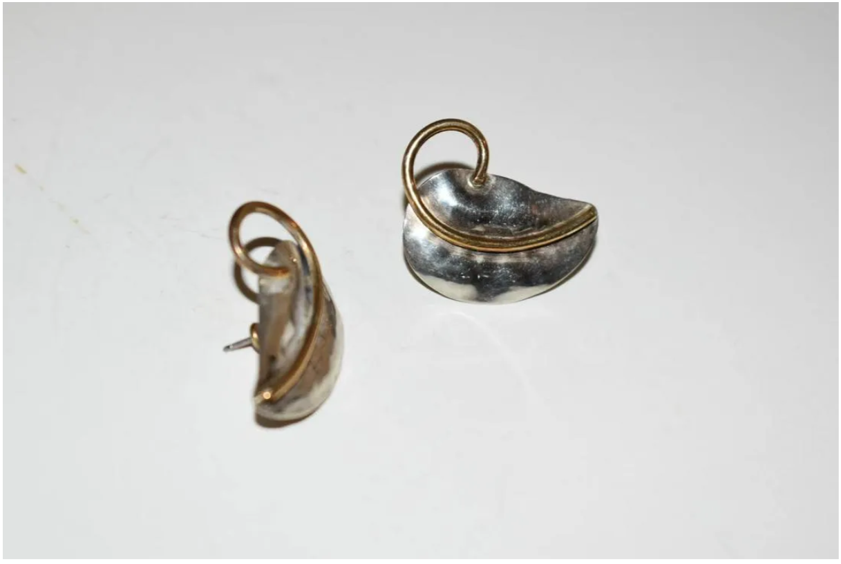 Sterling Silver Designer Vintage Louis Booth Earrings