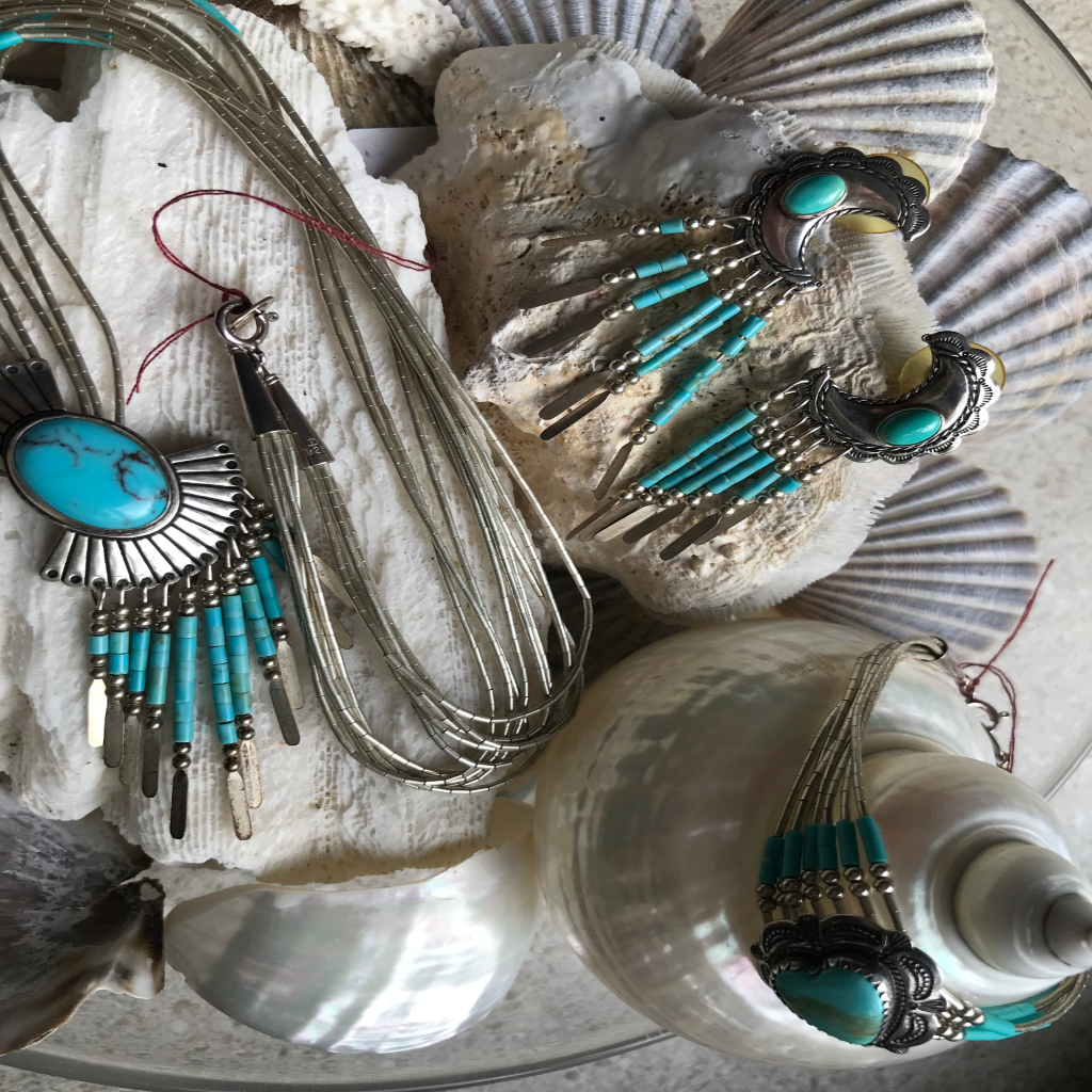Native Amer Vintage Turquoise Jewelry Set