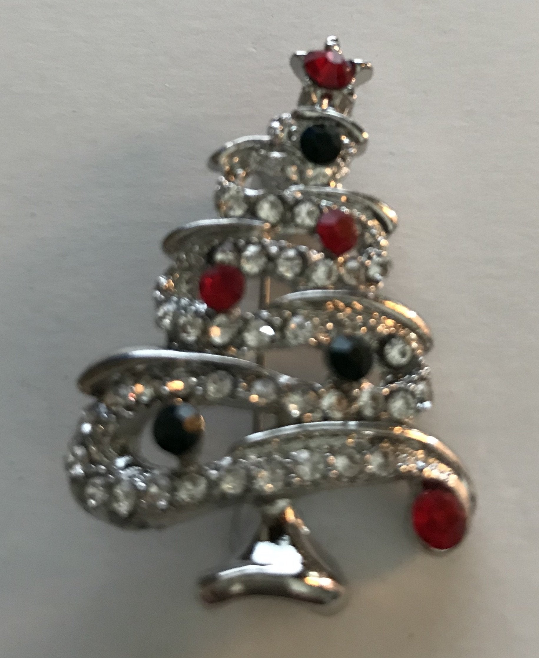 Christmas Tree Sparkly Pins Brooches for the Holidays - Shop Thrifty Treasures