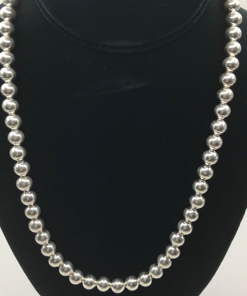 Sterling Silver 8mm Bead Necklace