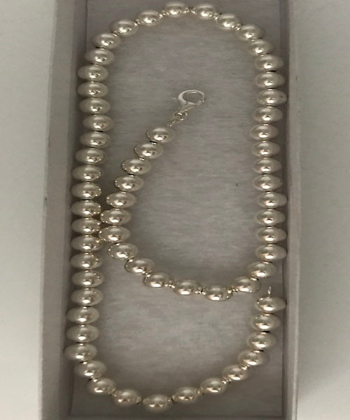 Sterling Silver 8mm Bead Necklace