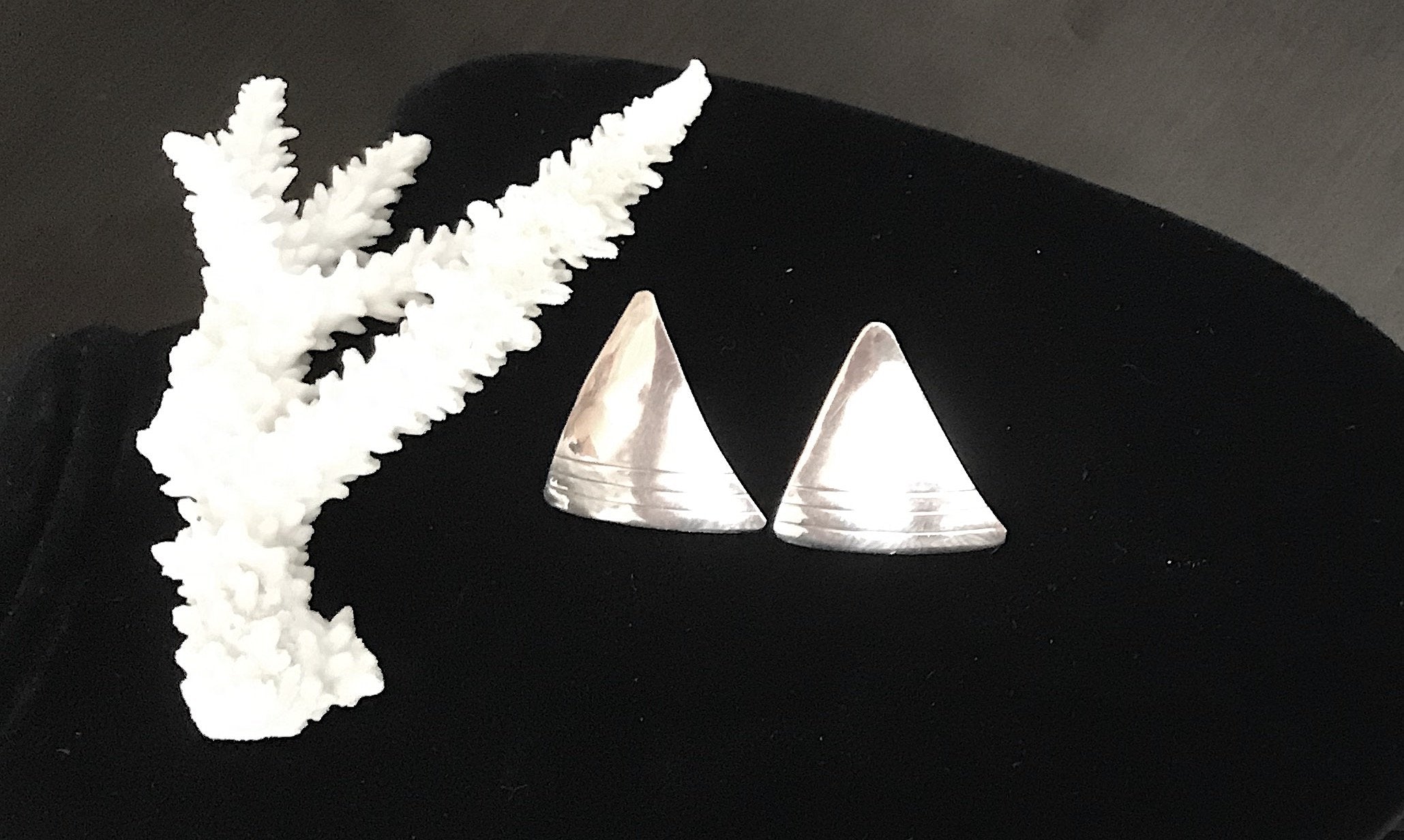 Sterling Silver Triangular Vintage Earrings - Shop Thrifty Treasures
