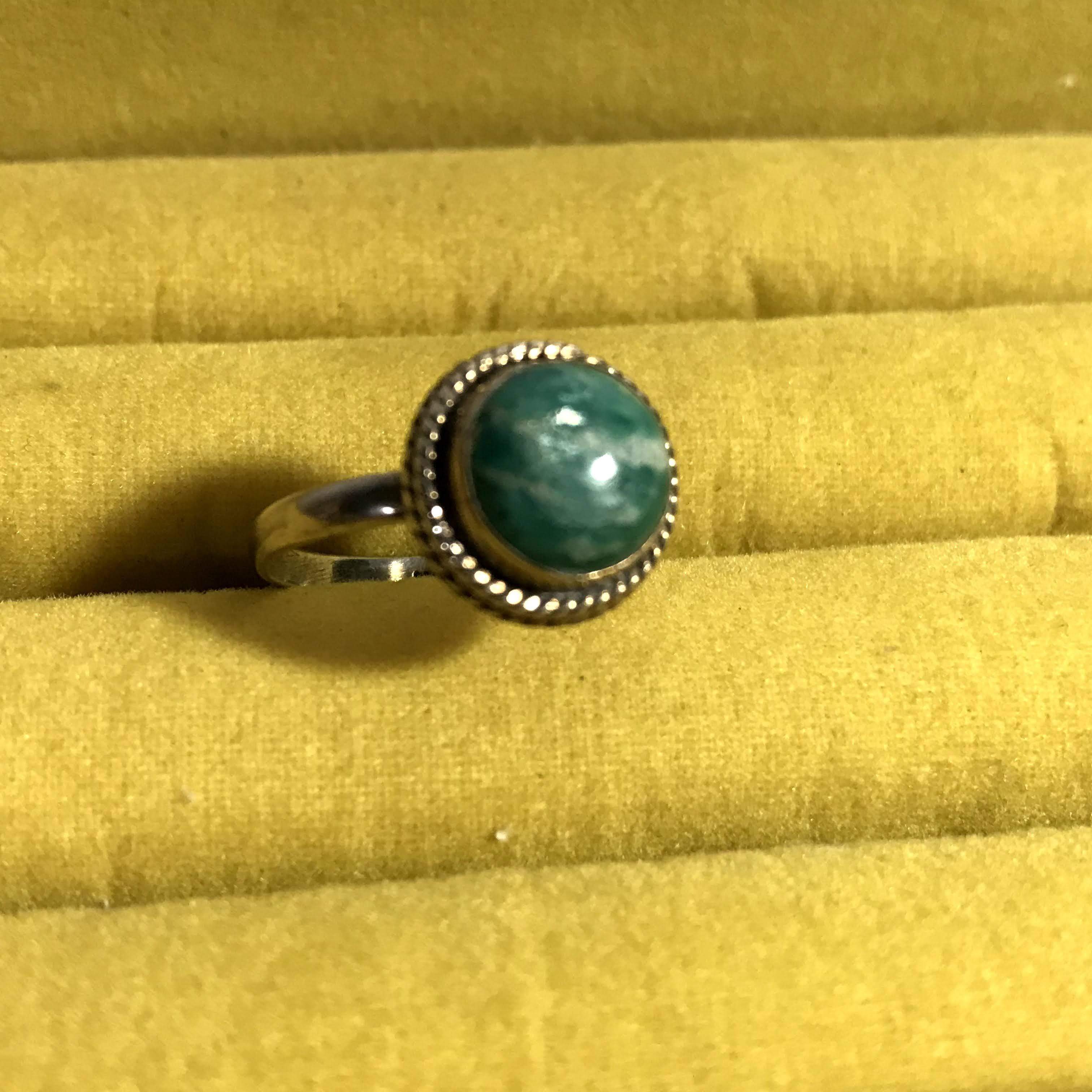 Sterling Silver Turquoise Vintage Ring Size 8 - Shop Thrifty Treasures