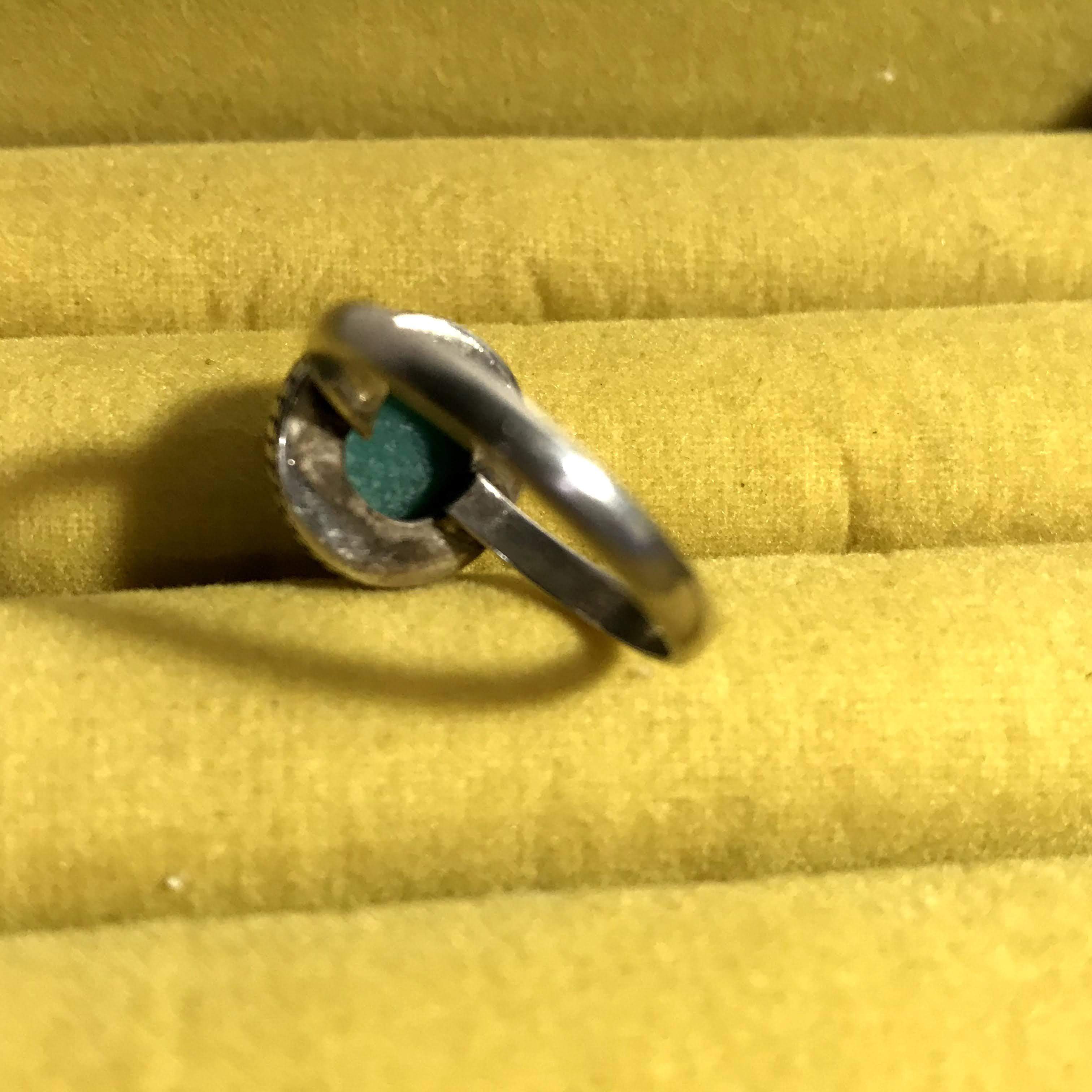 Sterling Silver Turquoise Vintage Ring Size 8 - Shop Thrifty Treasures