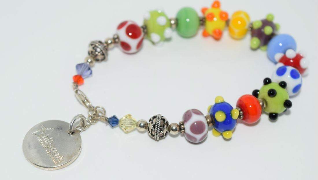 Sterling & Glass Bead The Children’s Theater Bracelet - Shop Thrifty Treasures