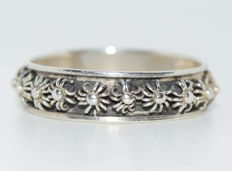 Vintage Mexican Sterling Silver Band Ring Size 8.5 - Shop Thrifty Treasures