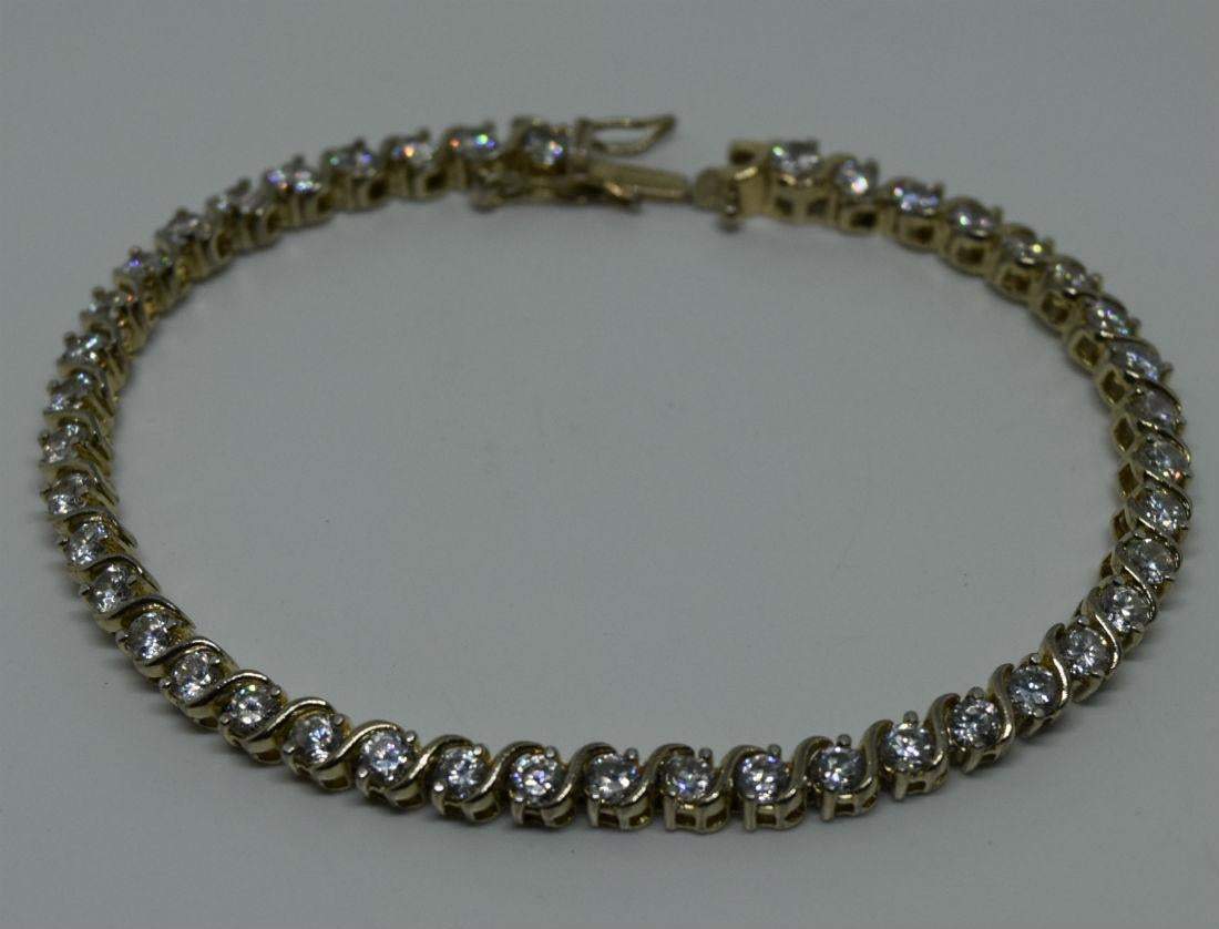 925 Sterling Silver Cubic Zirconia Tennis Bracelet