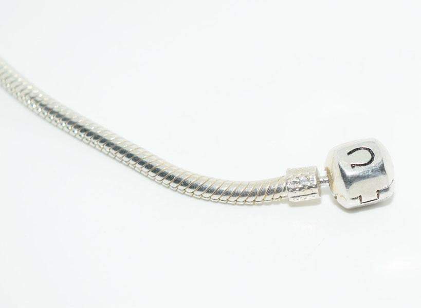 Sterling Silver Slide Bead Bracelet w/3 Charms 7" - Shop Thrifty Treasures