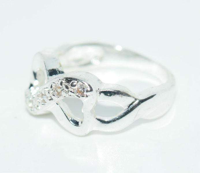 Sterling Crystal Accent Infinity Ring Size 6 - Shop Thrifty Treasures