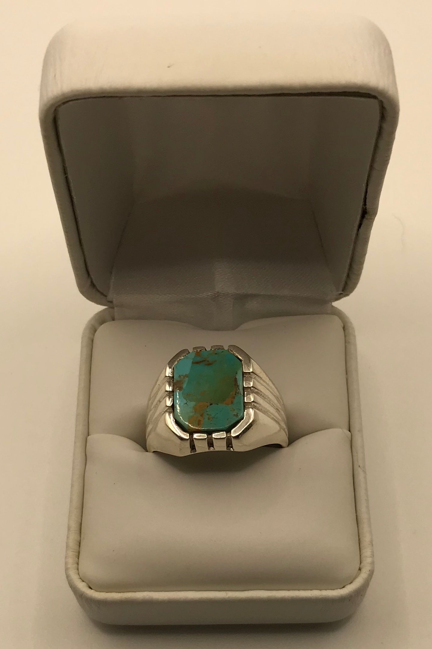 Men's Natural Turquoise Ring Size 10 or 11