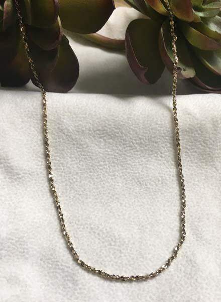 Vermeil 23.5" Twisted Chain Necklace - Shop Thrifty Treasures