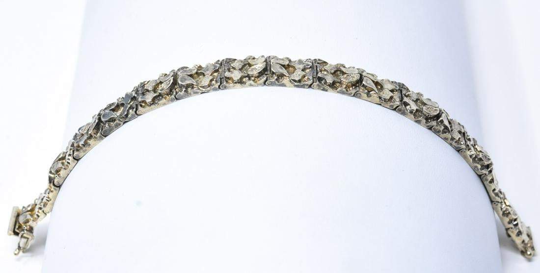 Vintage Italian Sterling Silver Panel Bracelet - Shop Thrifty Treasures