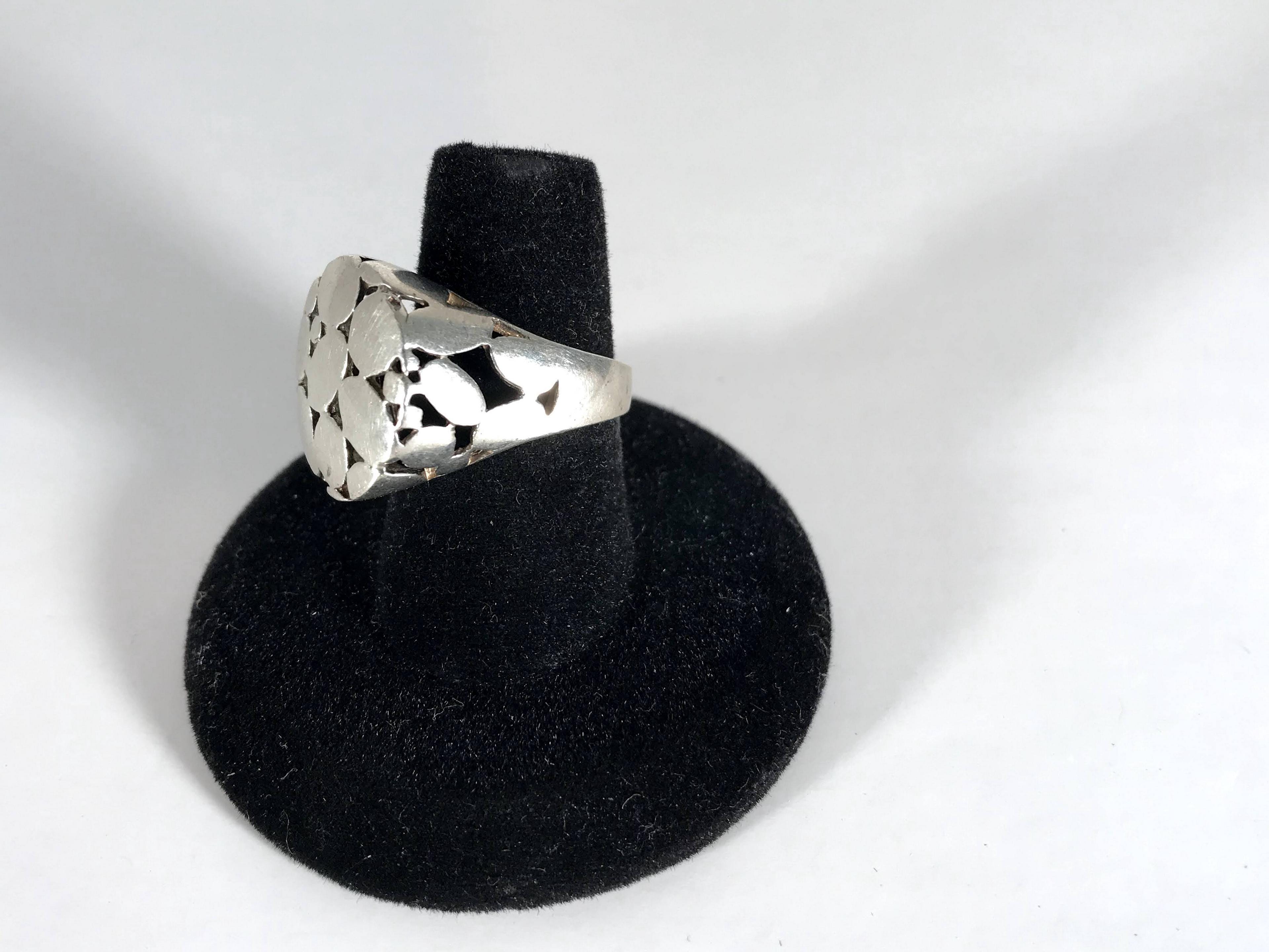 Men's 925 Sterling Silver Vintage Designer Ring Size 6.5