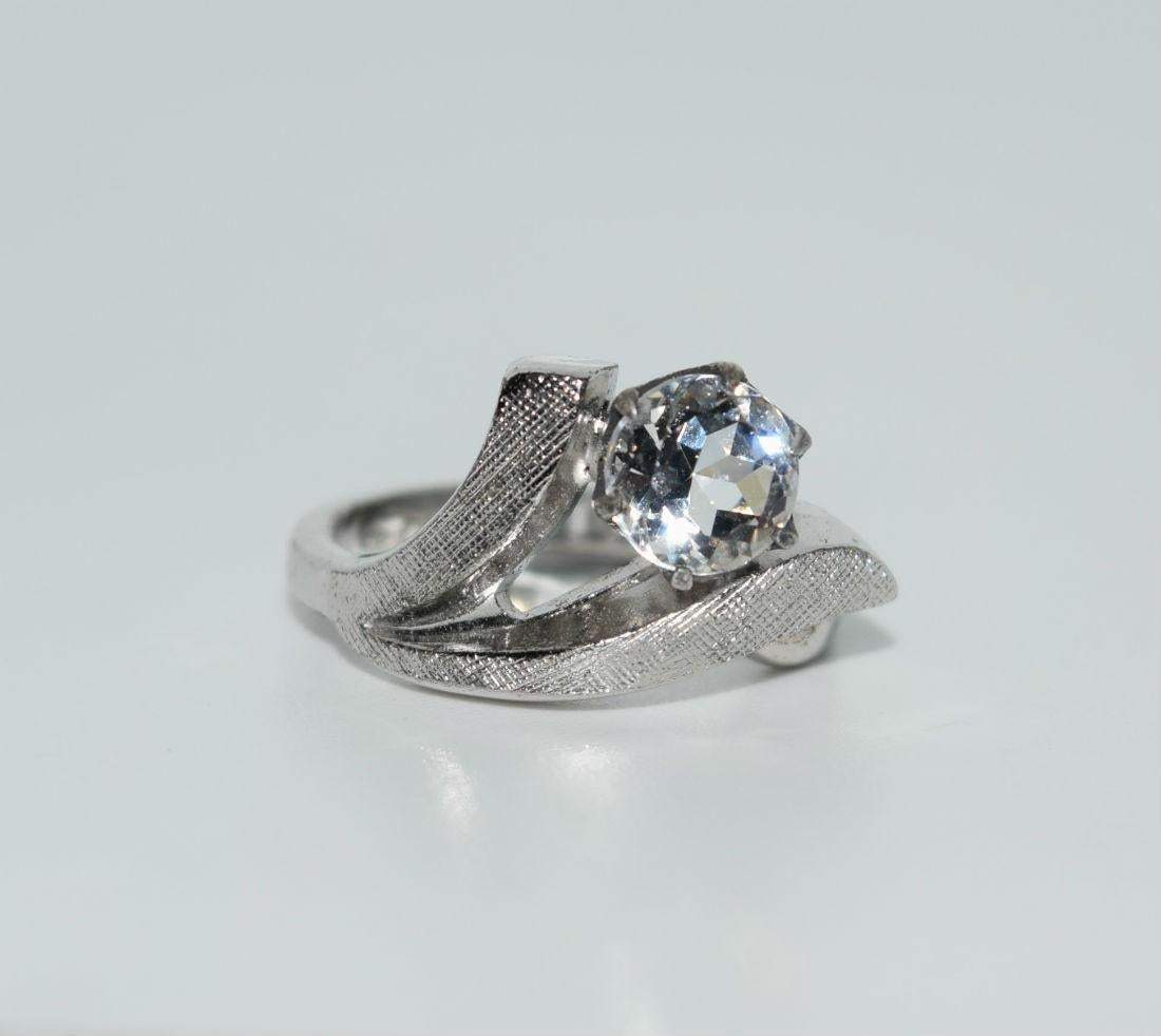 Vintage Sterling Silver Cubic Zirconia Ring Size 5 - Shop Thrifty Treasures