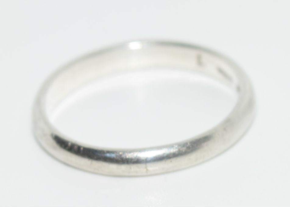 Vintage Sterling Silver Plain Ring Band 3mm size 7 - Shop Thrifty Treasures