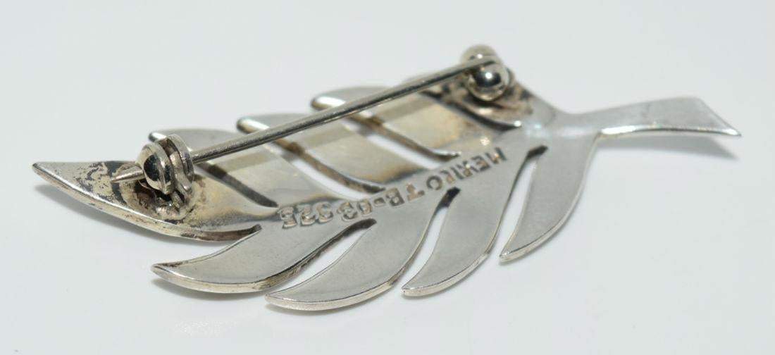 Vintage Taxco Mexico Sterling Silver Leaf Brooch Pin - Shop Thrifty Treasures