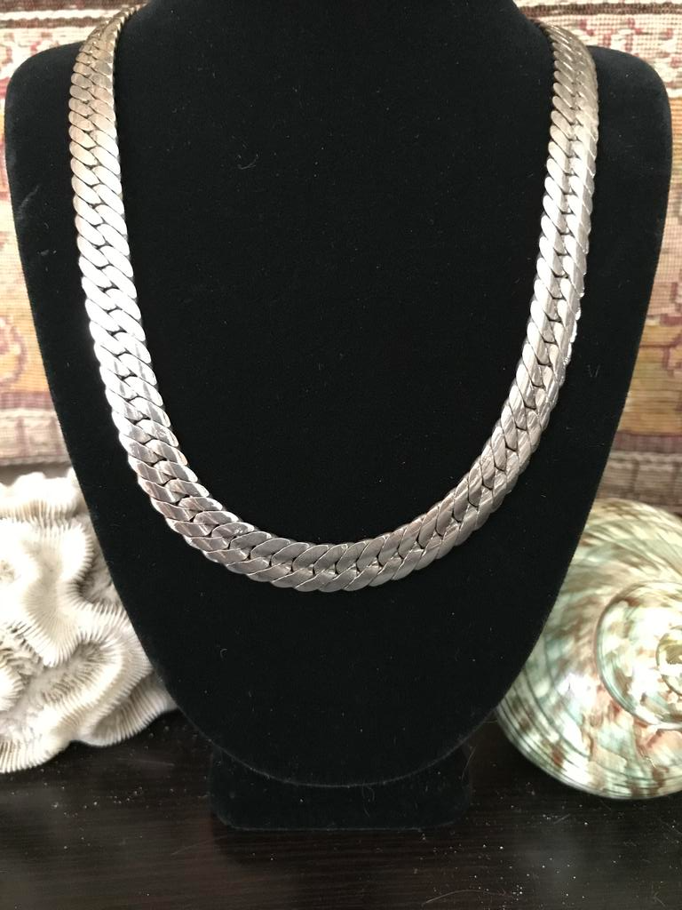 Men's Modern 8mm Sterling Silver 20" Chain - Shop Thrifty Treasures